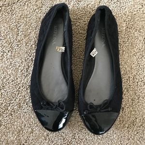 merona black ballet flats size 7